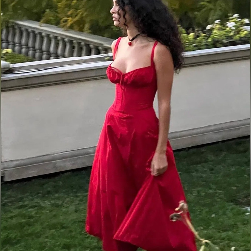 House of CB Carmen Red Dress